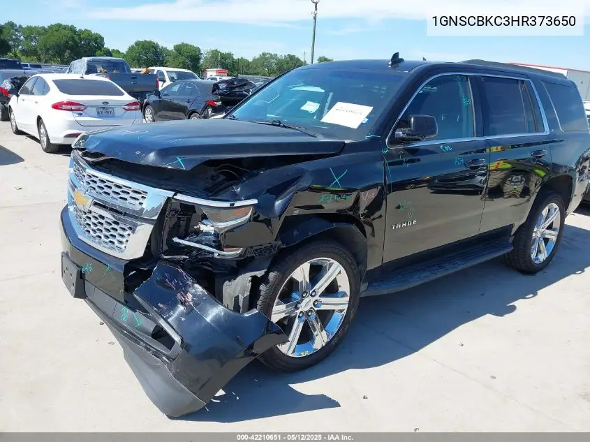 2017 Chevrolet Tahoe Lt VIN: 1GNSCBKC3HR373650 Lot: 42210651