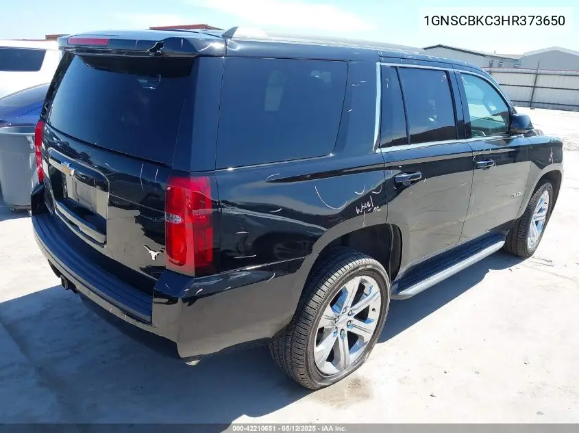 2017 Chevrolet Tahoe Lt VIN: 1GNSCBKC3HR373650 Lot: 42210651