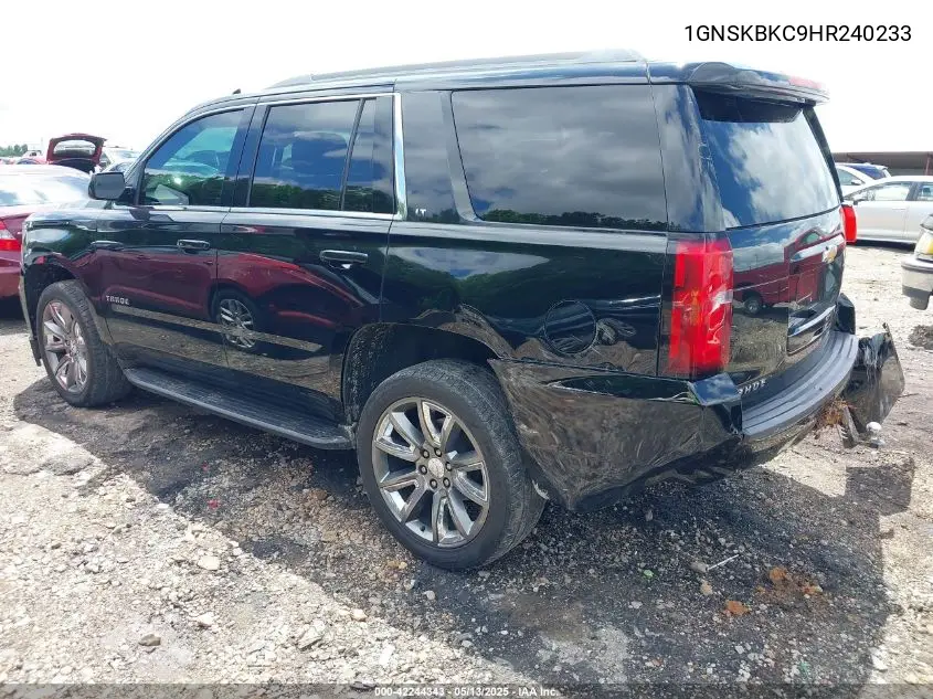 2017 Chevrolet Tahoe Lt VIN: 1GNSKBKC9HR240233 Lot: 42244343