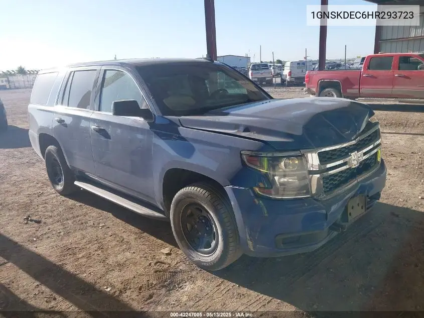 2017 Chevrolet Tahoe Commercial Fleet VIN: 1GNSKDEC6HR293723 Lot: 42247005