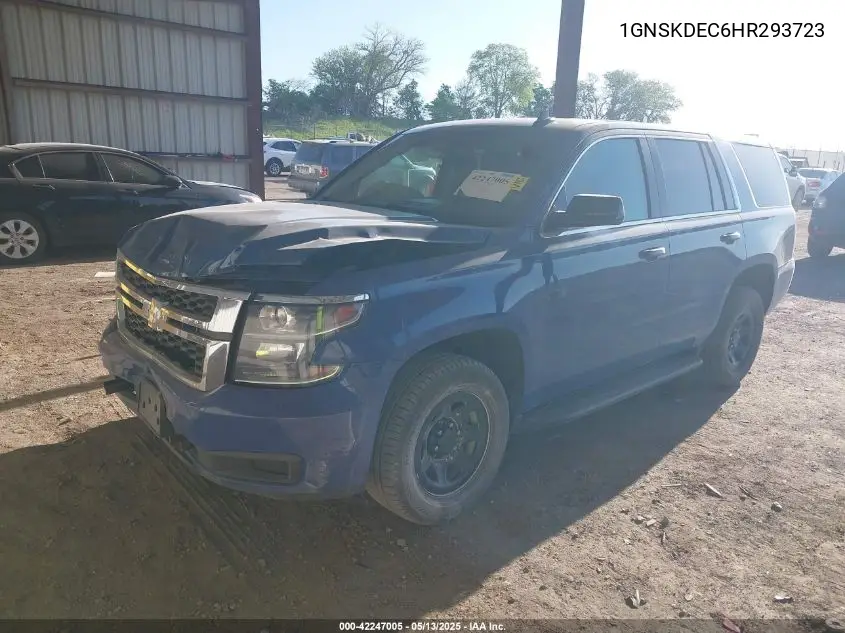 2017 Chevrolet Tahoe Commercial Fleet VIN: 1GNSKDEC6HR293723 Lot: 42247005