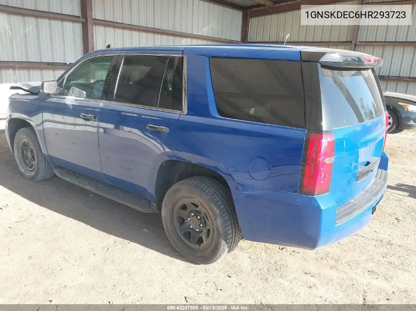 2017 Chevrolet Tahoe Commercial Fleet VIN: 1GNSKDEC6HR293723 Lot: 42247005