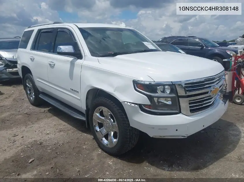 2017 Chevrolet Tahoe Premier VIN: 1GNSCCKC4HR308148 Lot: 42264230