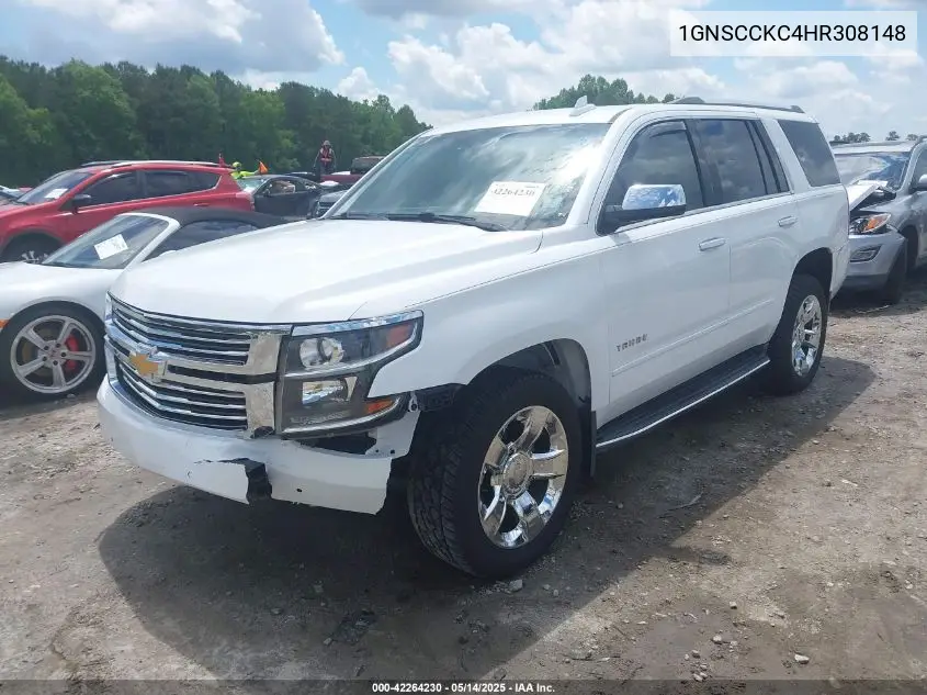 2017 Chevrolet Tahoe Premier VIN: 1GNSCCKC4HR308148 Lot: 42264230