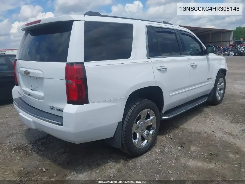 2017 Chevrolet Tahoe Premier VIN: 1GNSCCKC4HR308148 Lot: 42264230