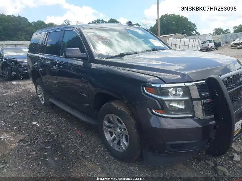 2017 Chevrolet Tahoe K1500 Lt VIN: 1GNSKBKC7HR283095 Lot: 42591715