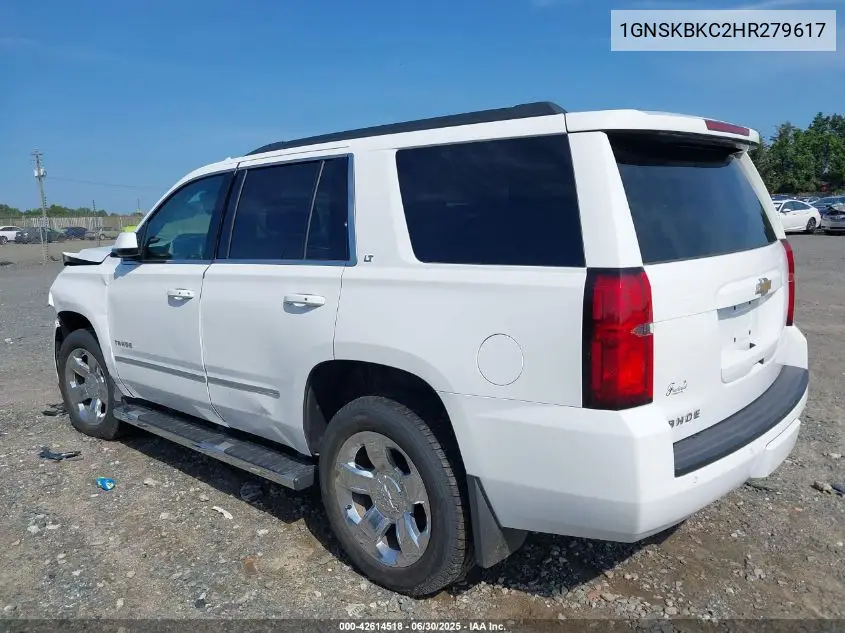 2017 Chevrolet Tahoe Lt VIN: 1GNSKBKC2HR279617 Lot: 42614518