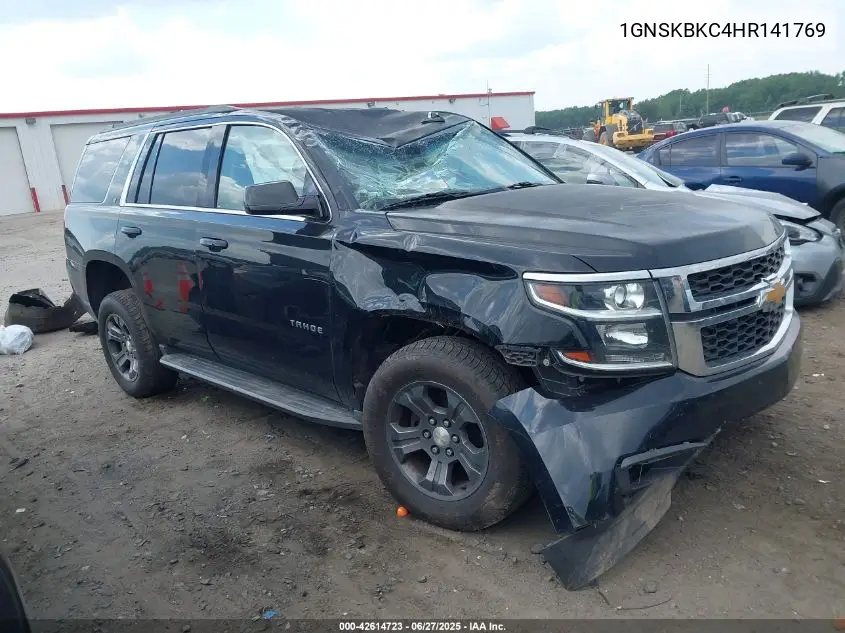 2017 Chevrolet Tahoe Lt VIN: 1GNSKBKC4HR141769 Lot: 42614723