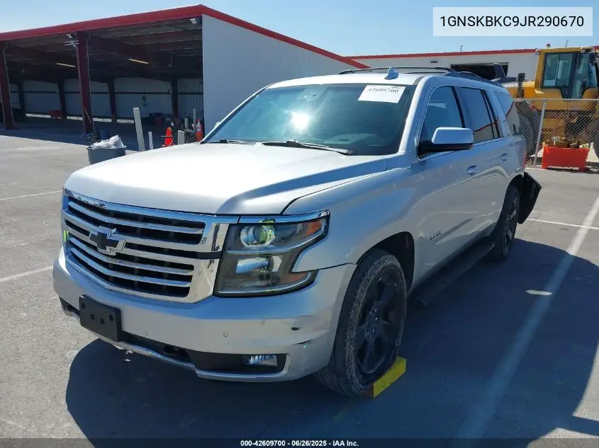 2018 Chevrolet Tahoe Lt VIN: 1GNSKBKC9JR290670 Lot: 42609700