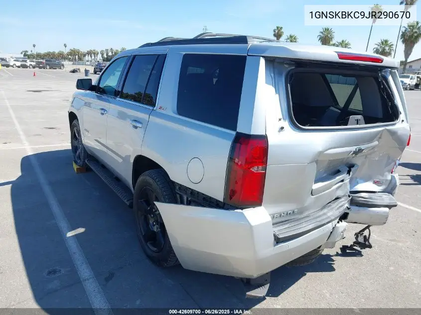 2018 Chevrolet Tahoe Lt VIN: 1GNSKBKC9JR290670 Lot: 42609700