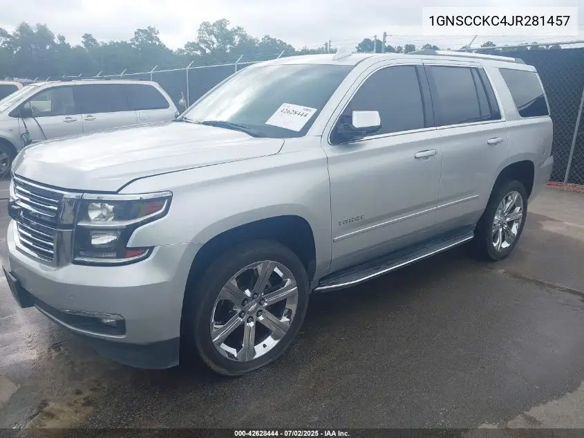 2018 Chevrolet Tahoe Premier VIN: 1GNSCCKC4JR281457 Lot: 42628444