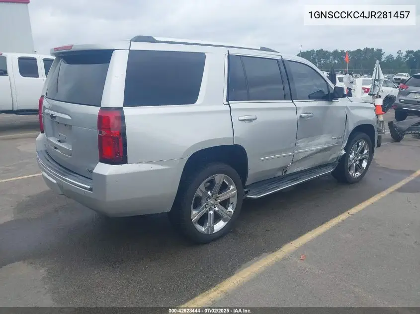 2018 Chevrolet Tahoe Premier VIN: 1GNSCCKC4JR281457 Lot: 42628444