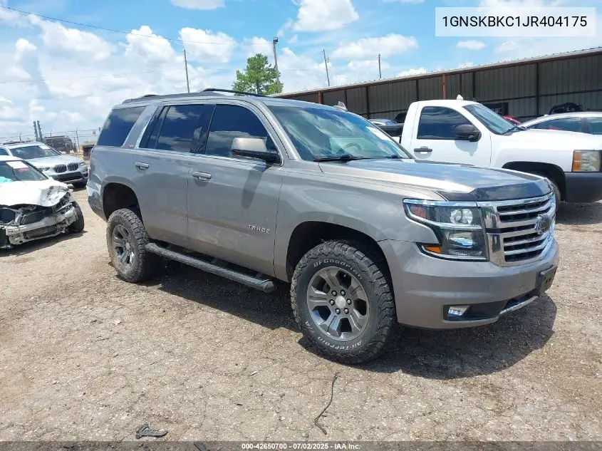 2018 Chevrolet Tahoe Lt VIN: 1GNSKBKC1JR404175 Lot: 42650700