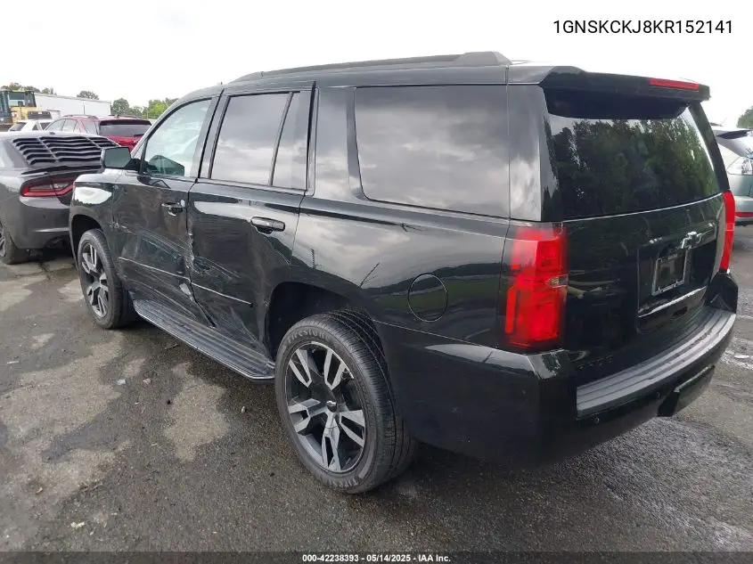 2019 Chevrolet Tahoe Premier VIN: 1GNSKCKJ8KR152141 Lot: 42238393