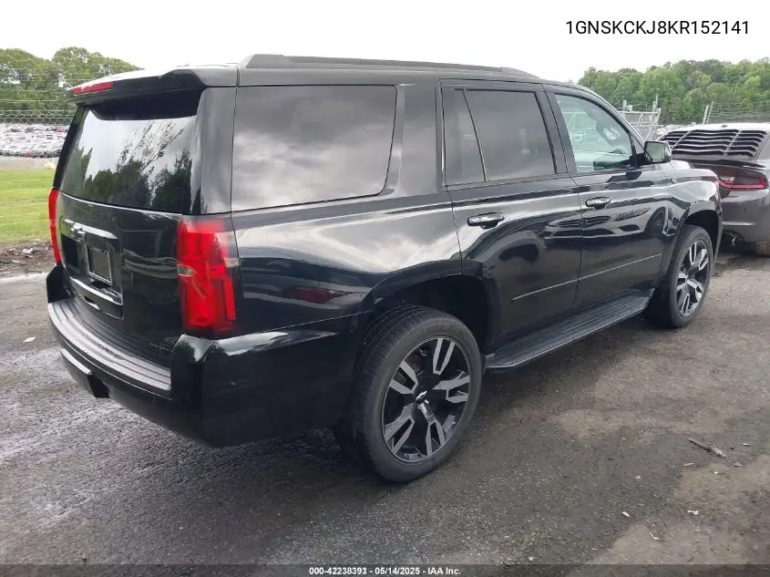 2019 Chevrolet Tahoe Premier VIN: 1GNSKCKJ8KR152141 Lot: 42238393