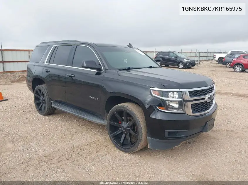 2019 Chevrolet Tahoe Lt VIN: 1GNSKBKC7KR165975 Lot: 42652648