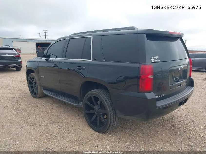 2019 Chevrolet Tahoe Lt VIN: 1GNSKBKC7KR165975 Lot: 42652648