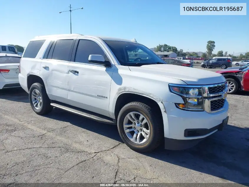 2020 Chevrolet Tahoe 2Wd Lt VIN: 1GNSCBKC0LR195687 Lot: 42620344