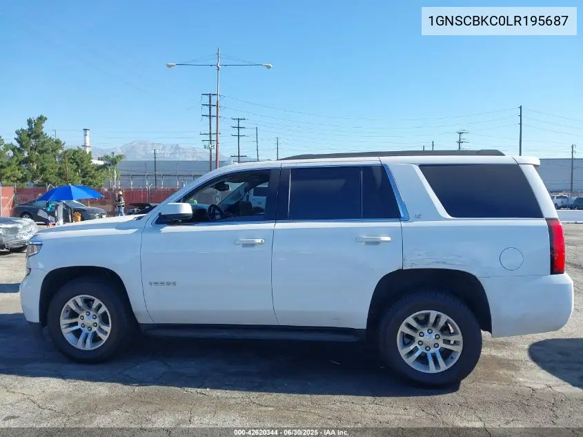 2020 Chevrolet Tahoe 2Wd Lt VIN: 1GNSCBKC0LR195687 Lot: 42620344
