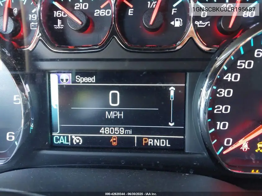 2020 Chevrolet Tahoe 2Wd Lt VIN: 1GNSCBKC0LR195687 Lot: 42620344