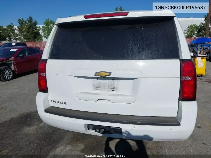 2020 Chevrolet Tahoe 2Wd Lt VIN: 1GNSCBKC0LR195687 Lot: 42620344