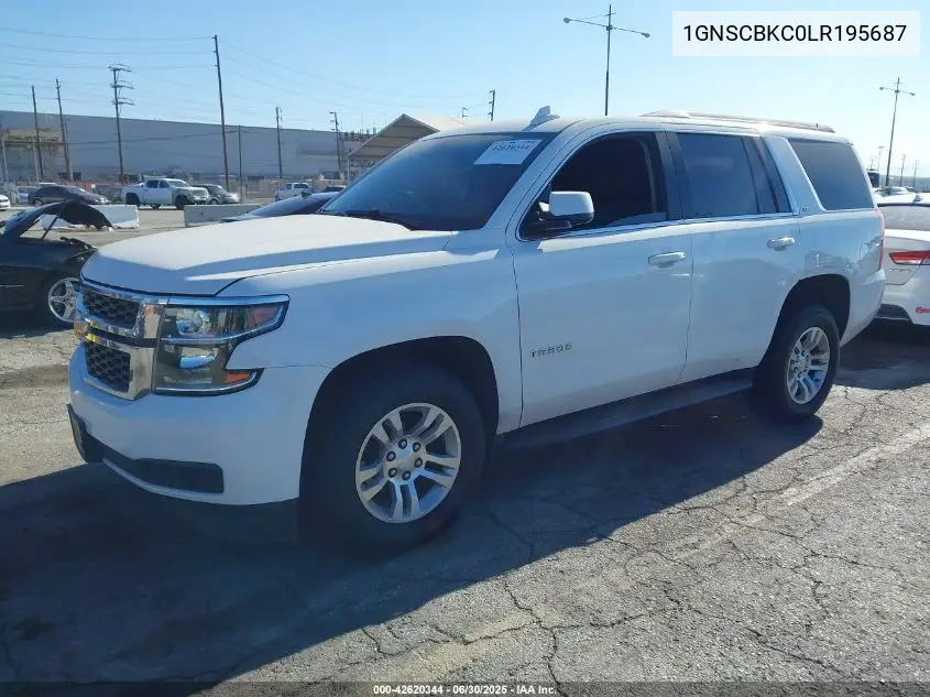 2020 Chevrolet Tahoe 2Wd Lt VIN: 1GNSCBKC0LR195687 Lot: 42620344