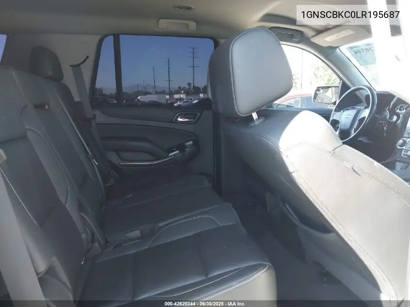 2020 Chevrolet Tahoe 2Wd Lt VIN: 1GNSCBKC0LR195687 Lot: 42620344