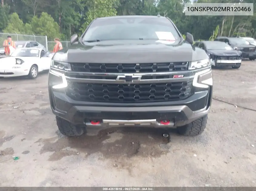 2021 Chevrolet Tahoe 4Wd Z71 VIN: 1GNSKPKD2MR120466 Lot: 42515016