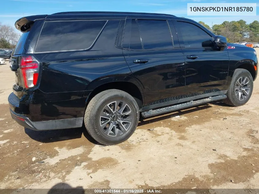 2022 Chevrolet Tahoe 4Wd Z71 VIN: 1GNSKPKD1NR185780 Lot: 41301544