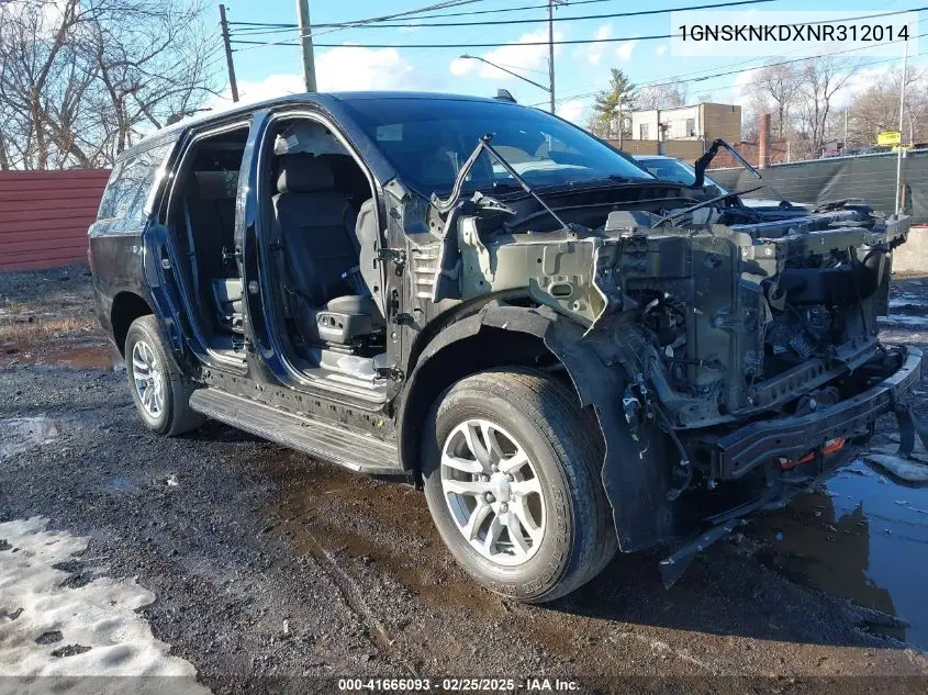 2022 Chevrolet Tahoe 4Wd Lt VIN: 1GNSKNKDXNR312014 Lot: 41666093