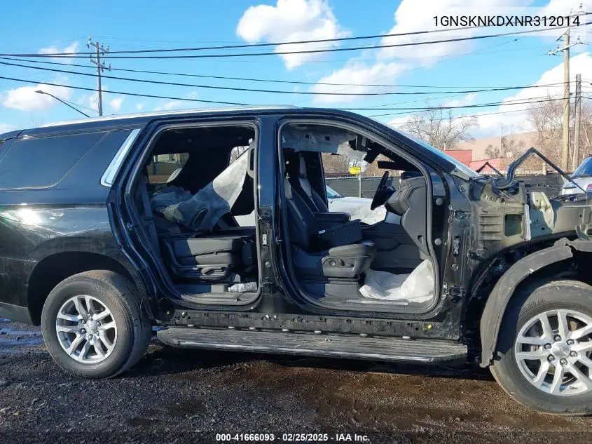 2022 Chevrolet Tahoe 4Wd Lt VIN: 1GNSKNKDXNR312014 Lot: 41666093