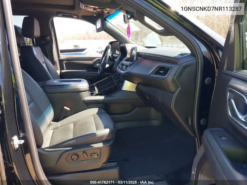 2022 Chevrolet Tahoe 2Wd Lt VIN: 1GNSCNKD7NR113287 Lot: 41762171