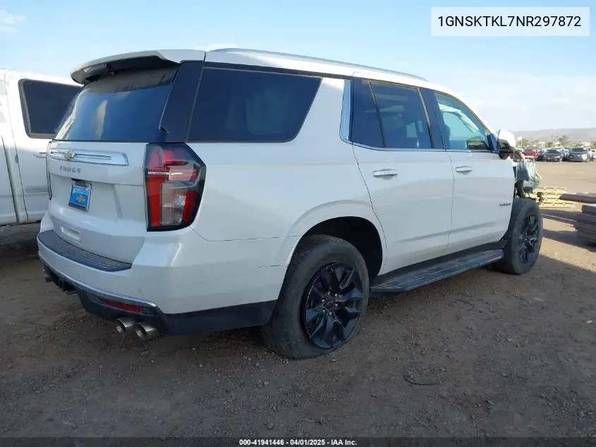 2022 Chevrolet Tahoe 4Wd High Country VIN: 1GNSKTKL7NR297872 Lot: 41941446