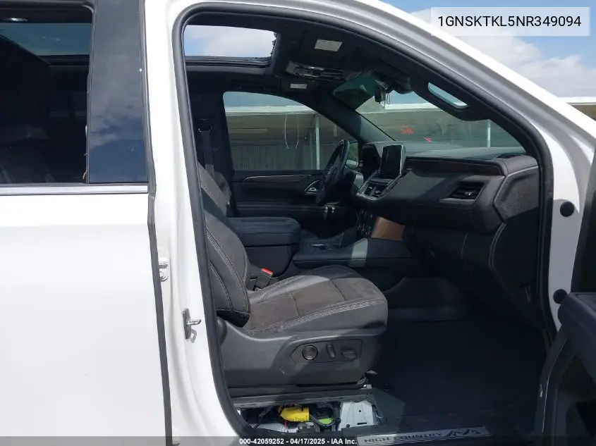 2022 Chevrolet Tahoe 4Wd High Country VIN: 1GNSKTKL5NR349094 Lot: 42059252