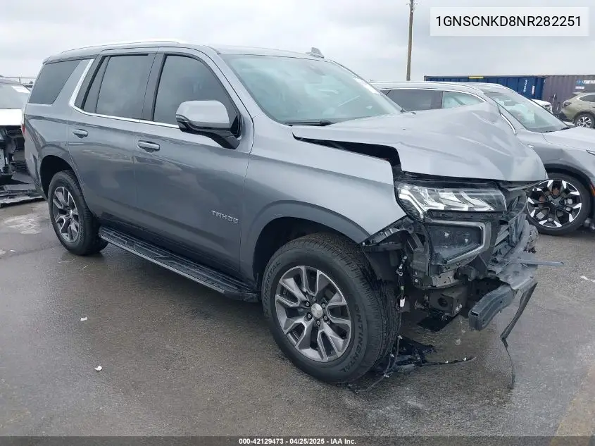 2022 Chevrolet Tahoe 2Wd Lt VIN: 1GNSCNKD8NR282251 Lot: 42129473