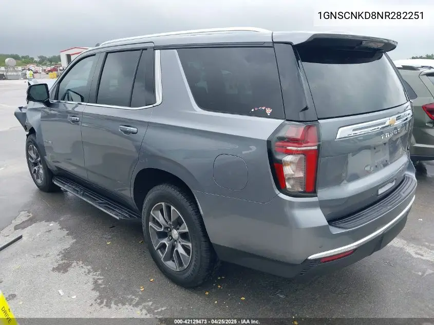 2022 Chevrolet Tahoe 2Wd Lt VIN: 1GNSCNKD8NR282251 Lot: 42129473