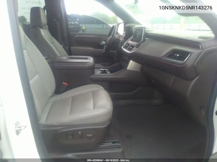 2022 Chevrolet Tahoe 4Wd Lt VIN: 1GNSKNKD5NR143276 Lot: 42268541