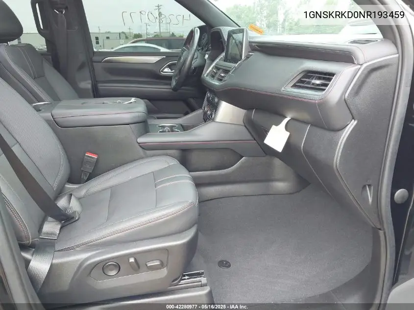 2022 Chevrolet Tahoe 4Wd Rst VIN: 1GNSKRKD0NR193459 Lot: 42280977