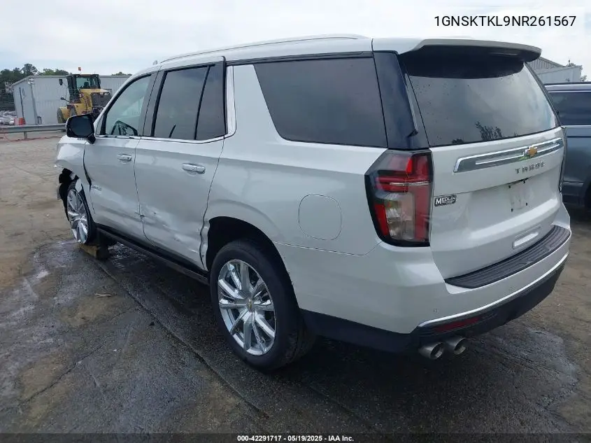 2022 Chevrolet Tahoe 4Wd High Country VIN: 1GNSKTKL9NR261567 Lot: 42291717
