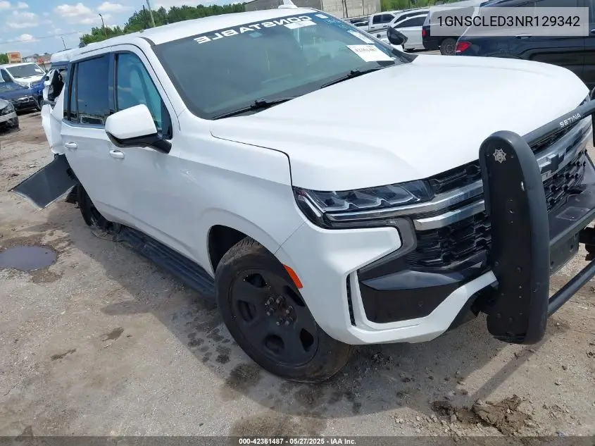 2022 Chevrolet Tahoe 2Wd Commercial Fleet VIN: 1GNSCLED3NR129342 Lot: 42361487