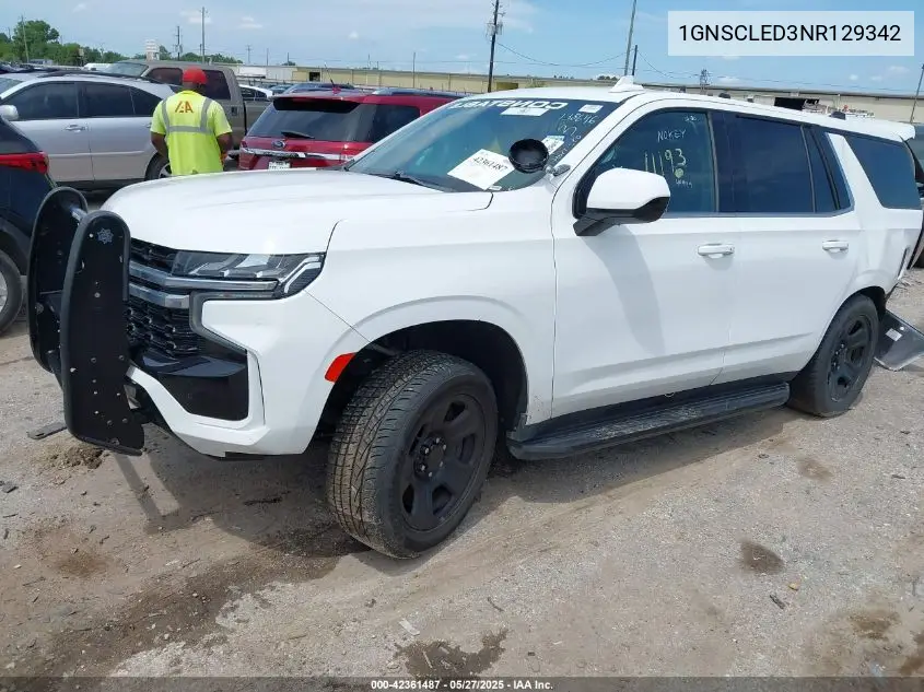 2022 Chevrolet Tahoe 2Wd Commercial Fleet VIN: 1GNSCLED3NR129342 Lot: 42361487