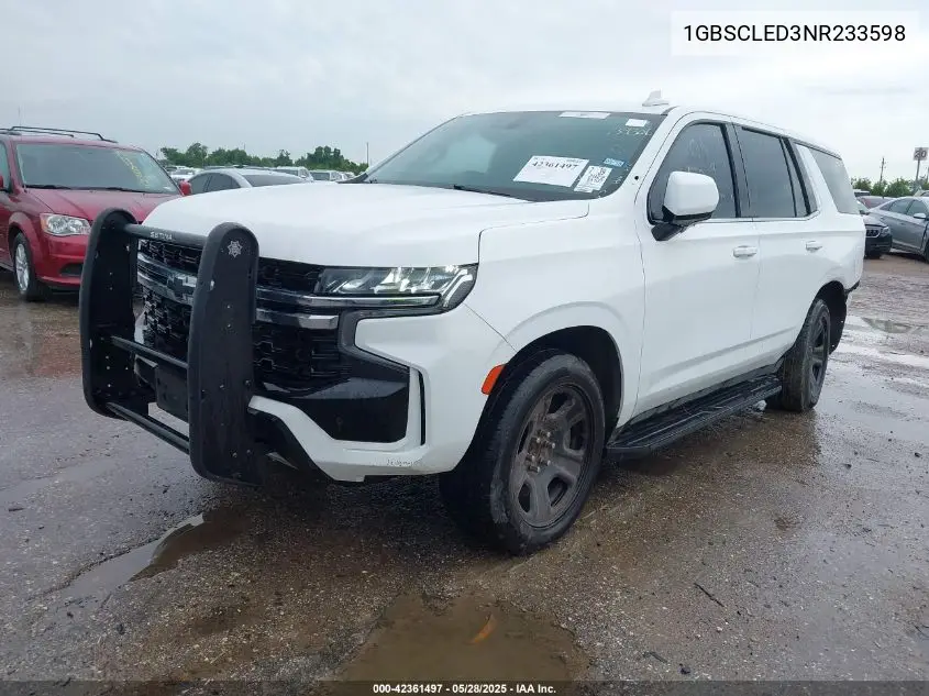 2022 Chevrolet Tahoe 2Wd Commercial Fleet VIN: 1GBSCLED3NR233598 Lot: 42361497