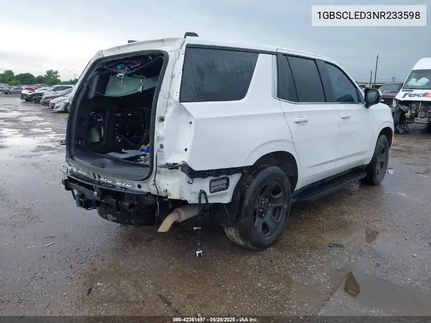 2022 Chevrolet Tahoe 2Wd Commercial Fleet VIN: 1GBSCLED3NR233598 Lot: 42361497
