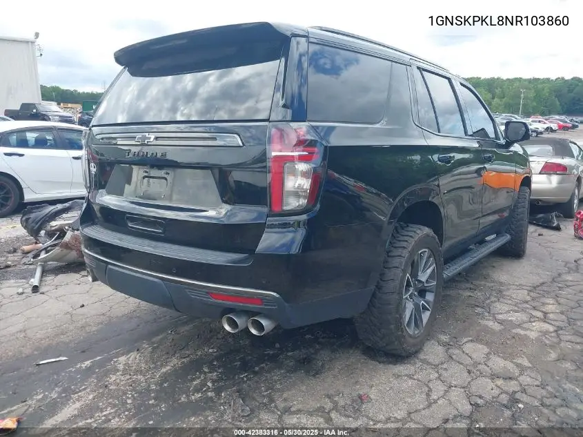 2022 Chevrolet Tahoe 4Wd Z71 VIN: 1GNSKPKL8NR103860 Lot: 42383316