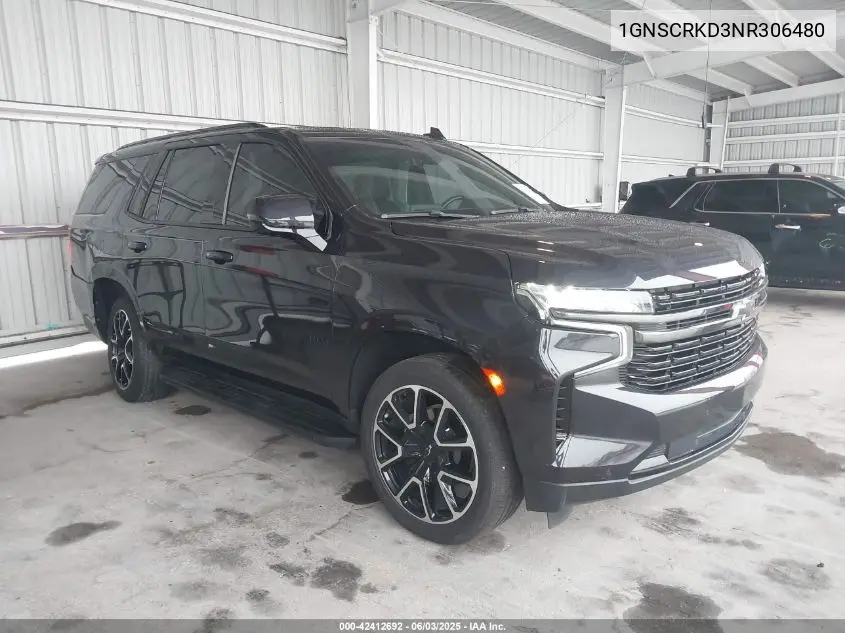 2022 Chevrolet Tahoe 2Wd Rst VIN: 1GNSCRKD3NR306480 Lot: 42412692