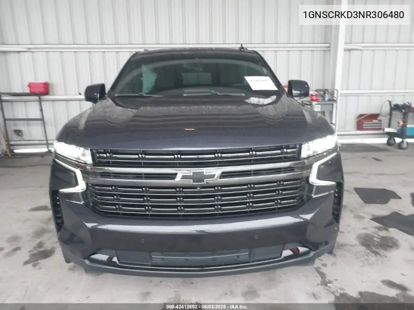 2022 Chevrolet Tahoe 2Wd Rst VIN: 1GNSCRKD3NR306480 Lot: 42412692