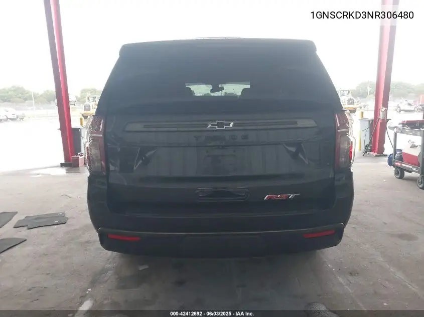 2022 Chevrolet Tahoe 2Wd Rst VIN: 1GNSCRKD3NR306480 Lot: 42412692