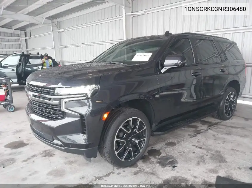 2022 Chevrolet Tahoe 2Wd Rst VIN: 1GNSCRKD3NR306480 Lot: 42412692