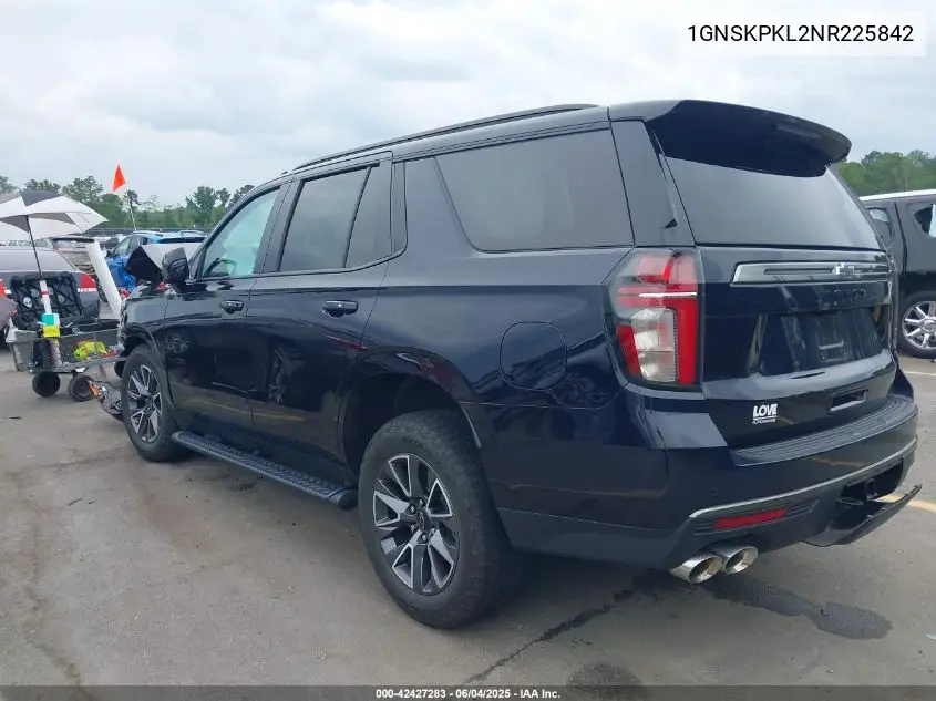 2022 Chevrolet Tahoe 4Wd Z71 VIN: 1GNSKPKL2NR225842 Lot: 42427283