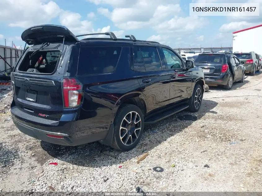2022 Chevrolet Tahoe 4Wd Rst VIN: 1GNSKRKD1NR161457 Lot: 42429763